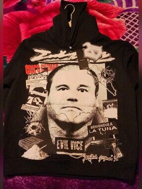 EVIL VICE “El Chapo / Bienvenidos A La Tuna” Hoodie – Size Large – Brand New